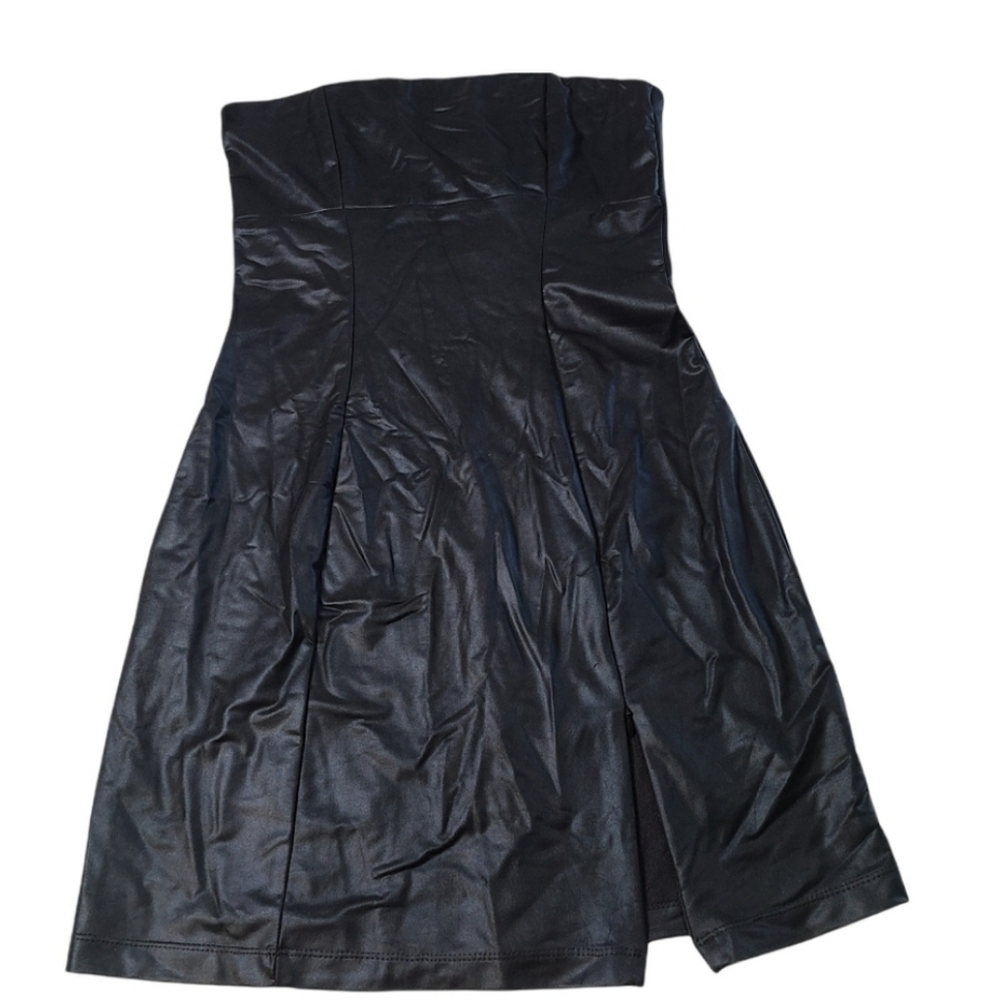 🟢Fredericks of Hollywood Sexy Faux Leather Strapless Dress